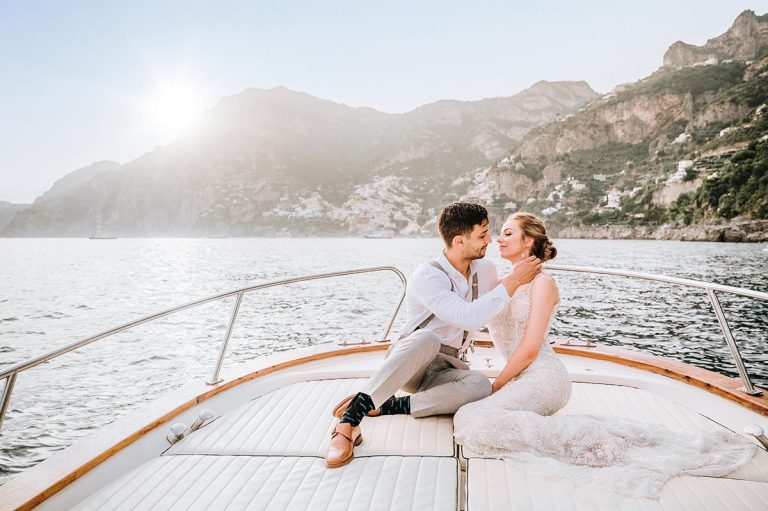 Positano elope on boat