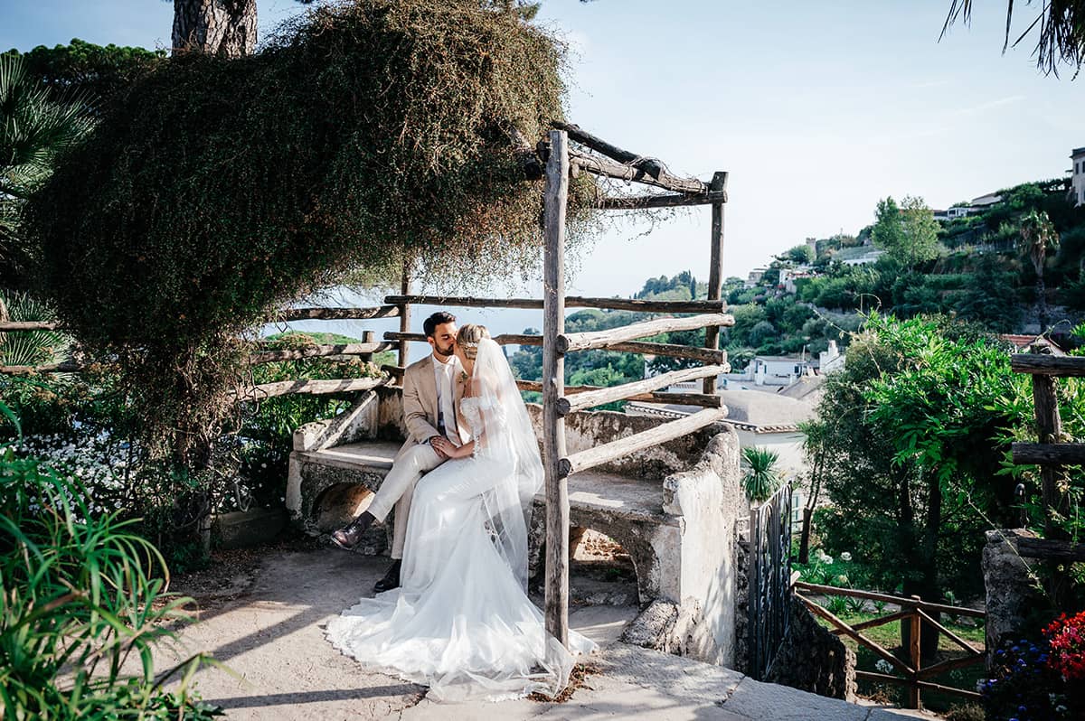 Intimate wedding at Palazzo Avino Ravello white walls