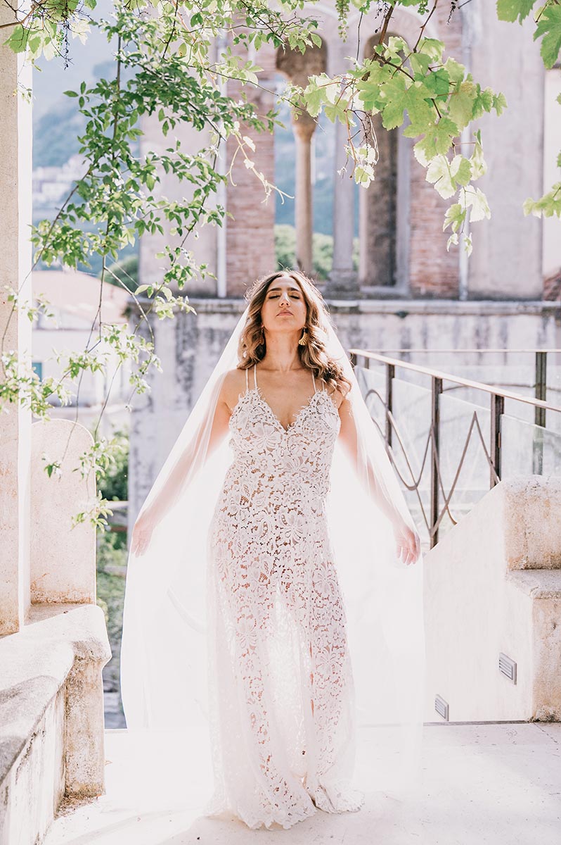 Intimate wedding at Palazzo Avino Ravello white walls