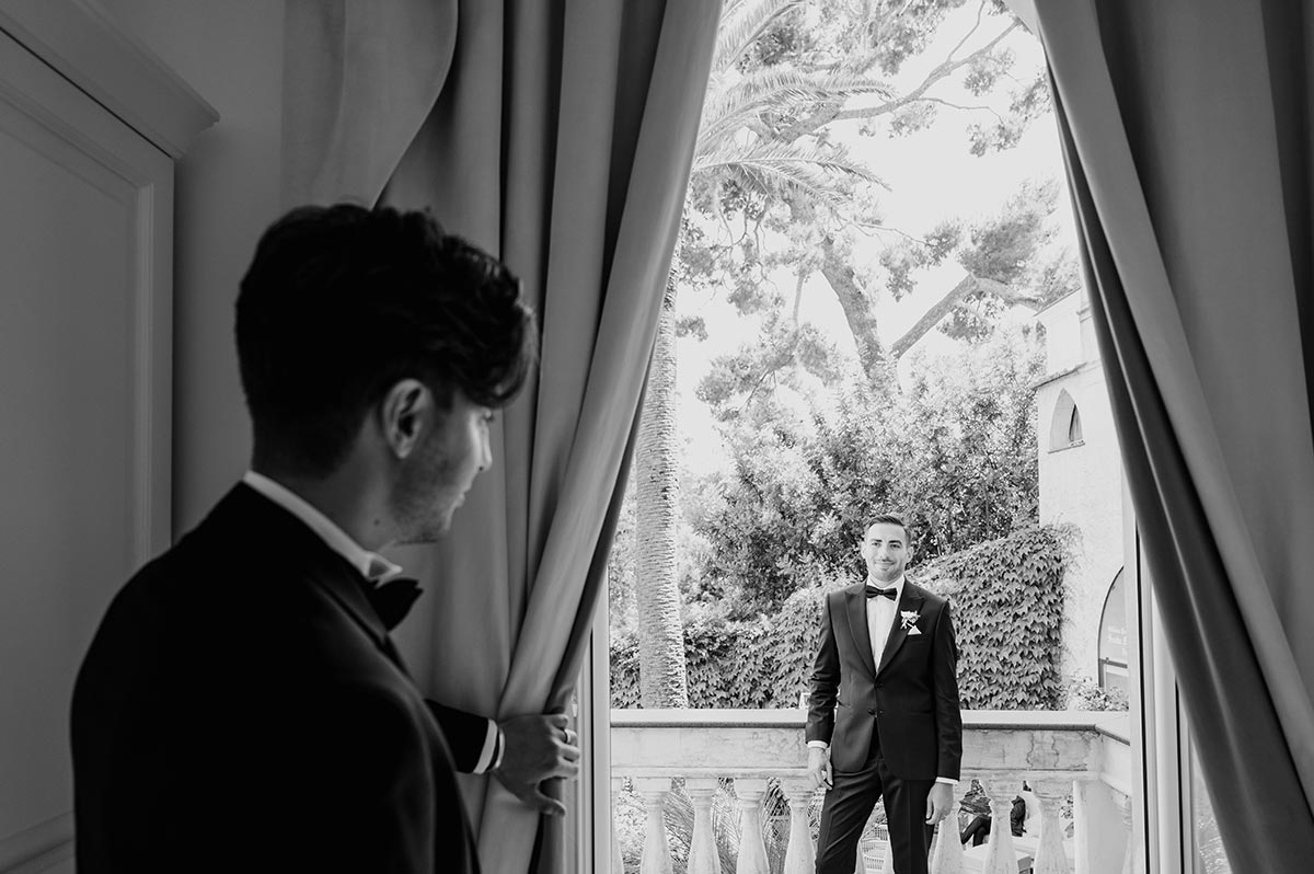 Intimate wedding at Palazzo Avino Ravello bw