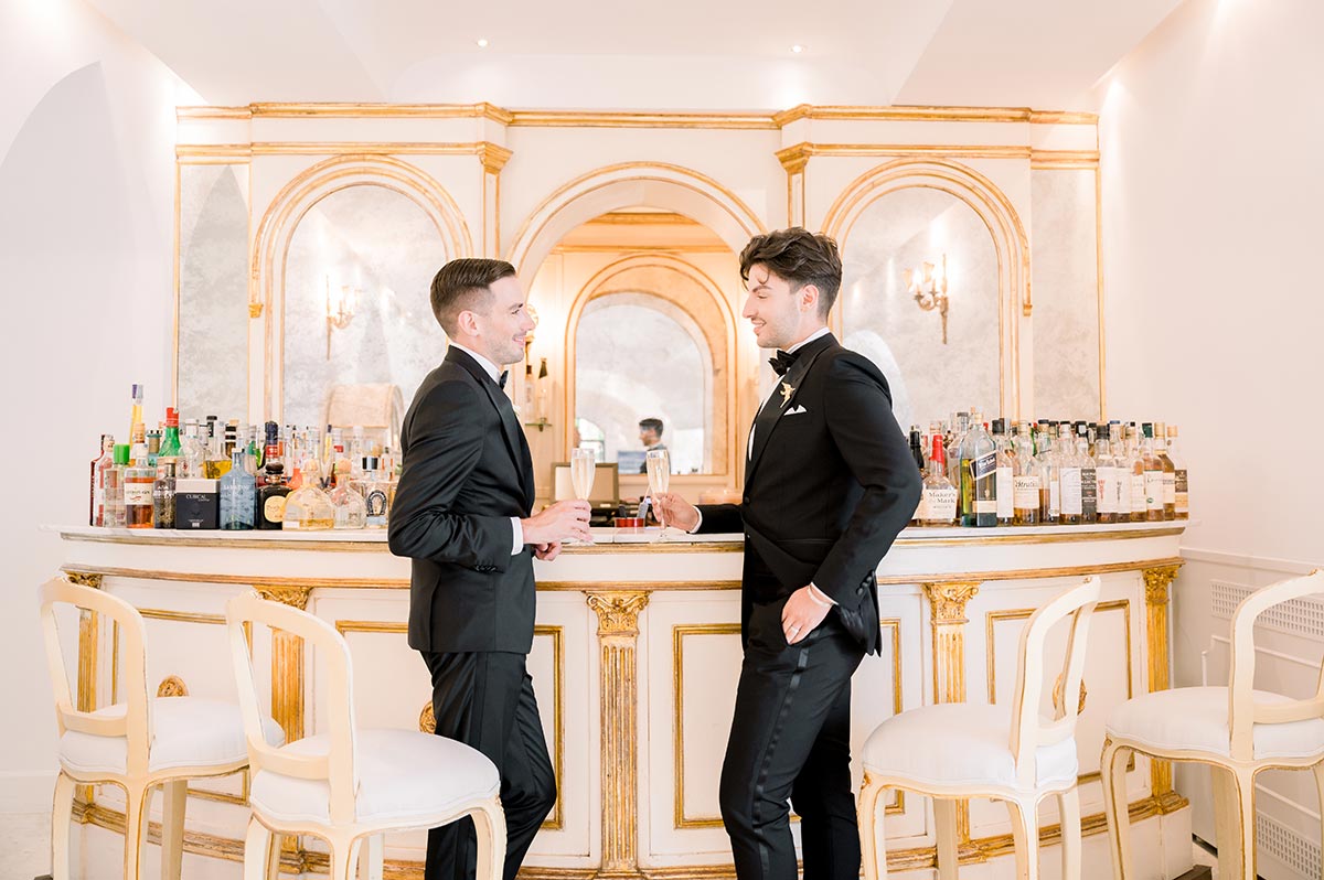 Ravello wedding planner | Emiliano Russo | Intimate wedding at Palazzo Avino Ravello lounge bar