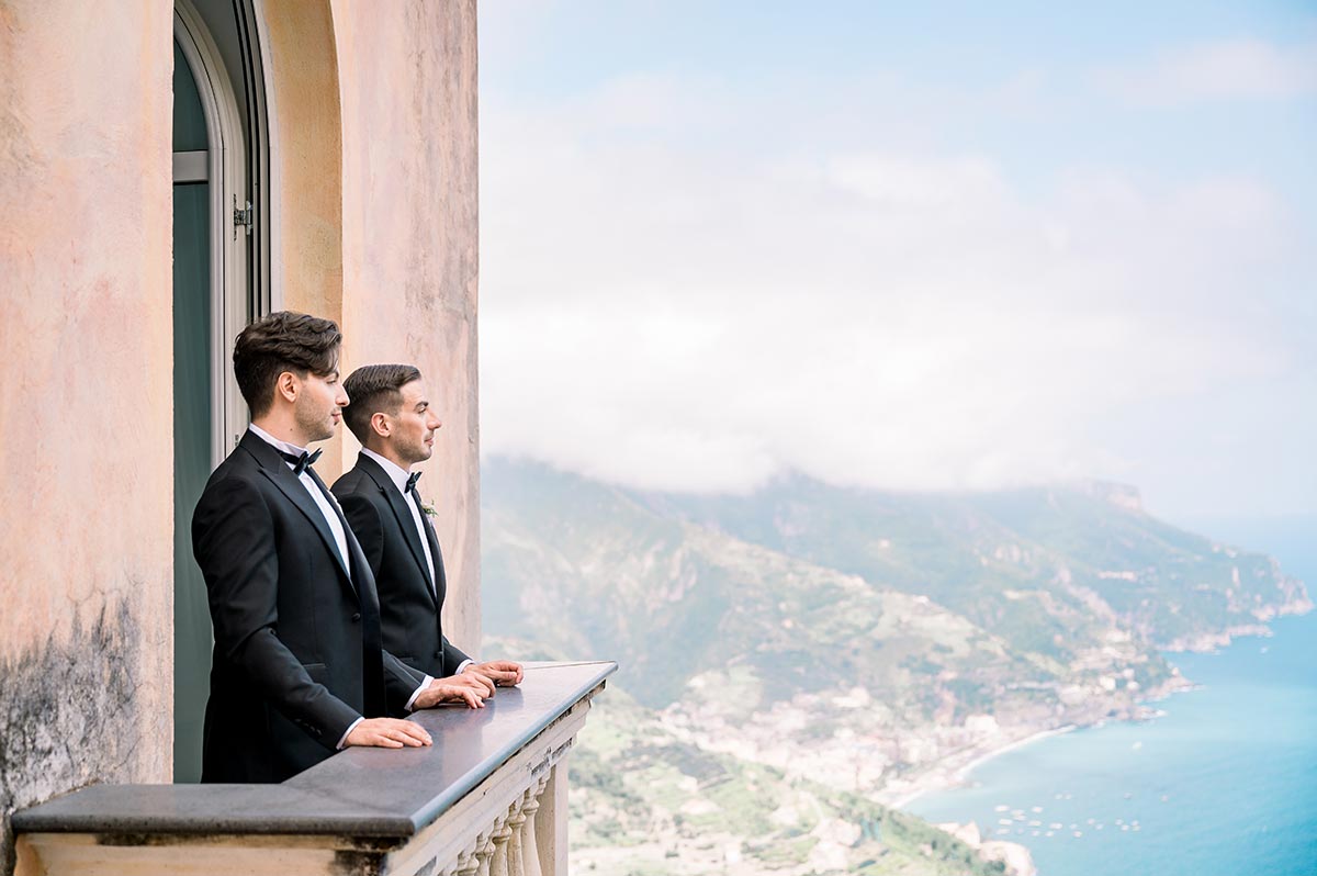 Intimate wedding at Palazzo Avino Ravello on the terrace