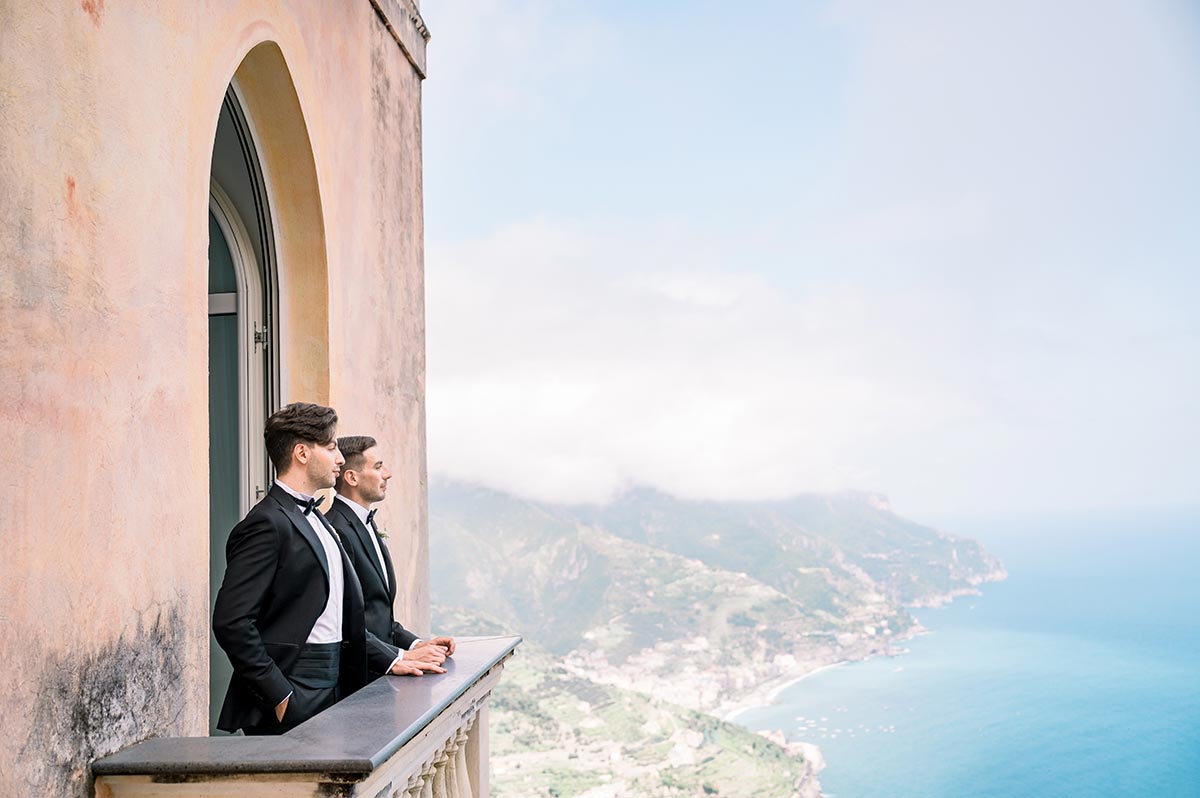 Intimate wedding at Palazzo Avino Ravello on the terrace