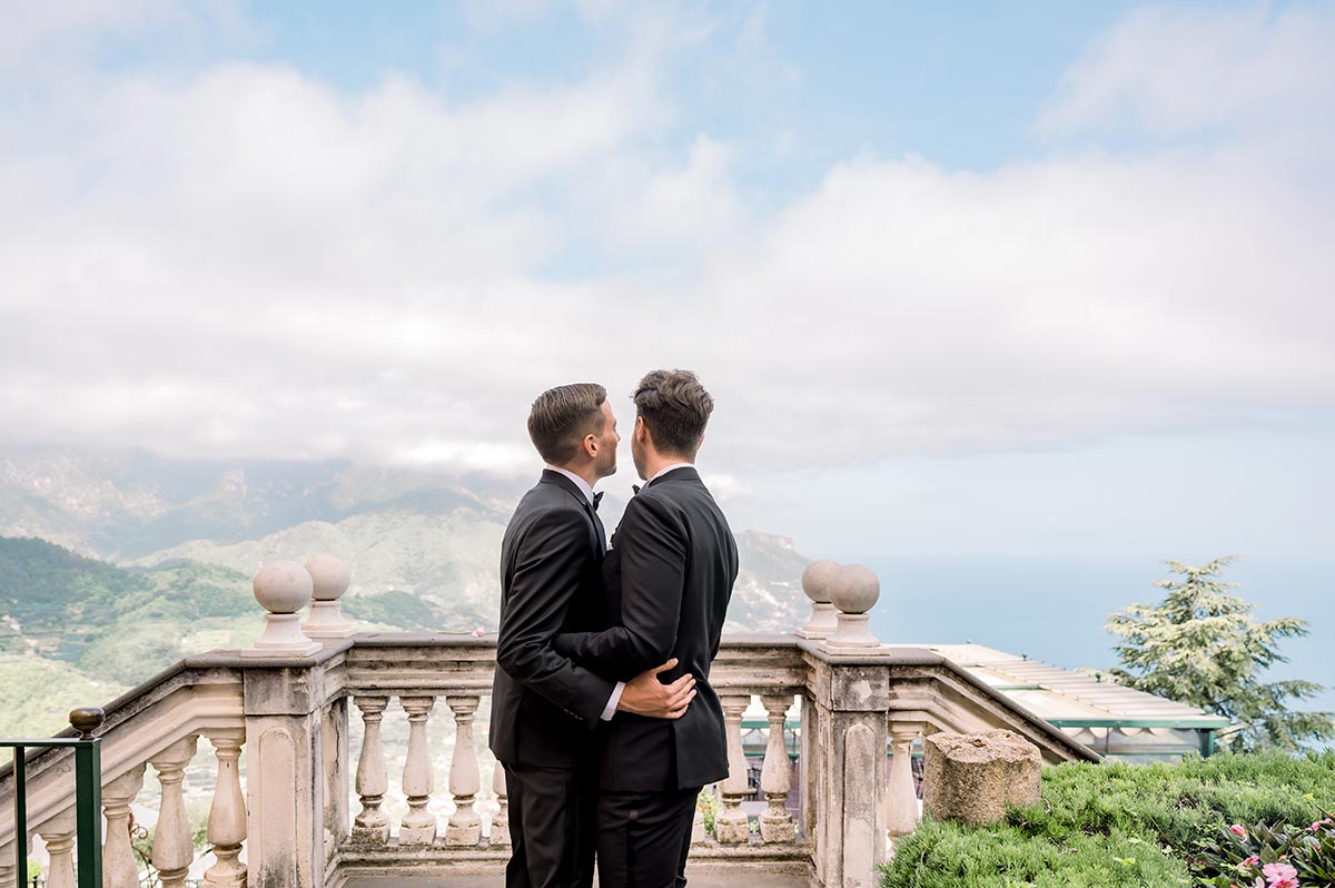 Intimate wedding at Palazzo Avino Ravello terrace ceremony