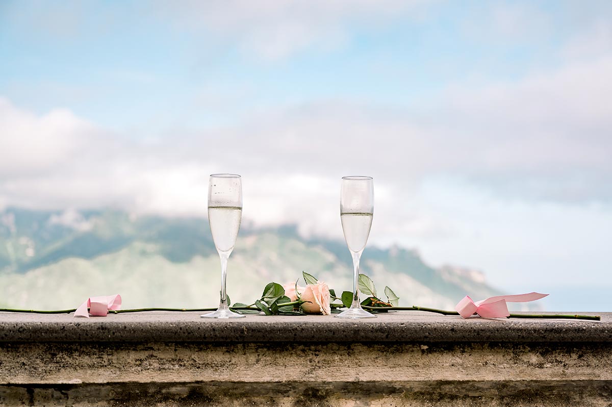 Intimate wedding at Palazzo Avino Ravello terrace ceremony