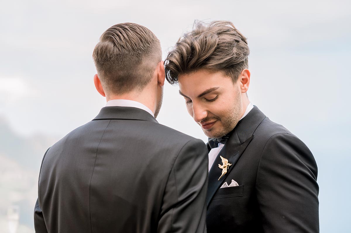 Intimate wedding at Palazzo Avino Ravello terrace ceremony