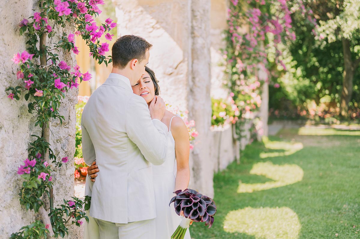 romantic wedding at belmond Hotel Caruso