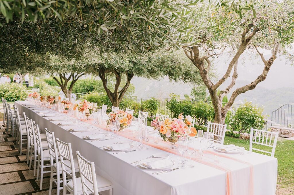 symbolic wedding at the hotel caruso ravello details