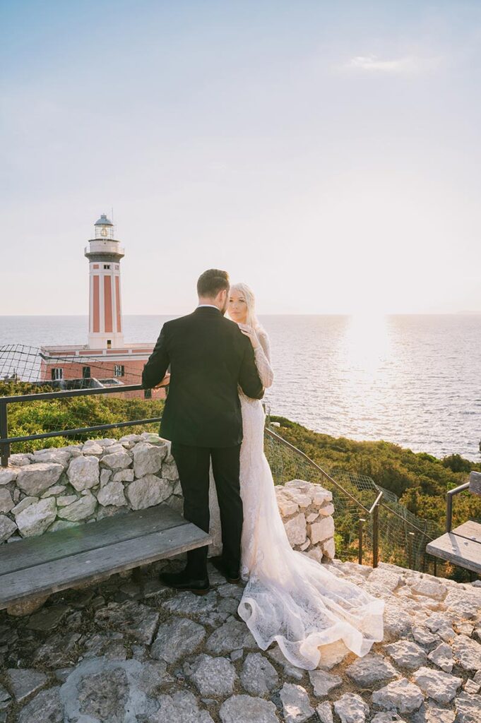 symbolic wedding in Anacapri lighthouse