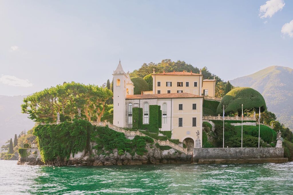 Villa del Balbianello on Lake Como, a stunning location for a destination wedding, photographed by a Lake Como wedding photographer