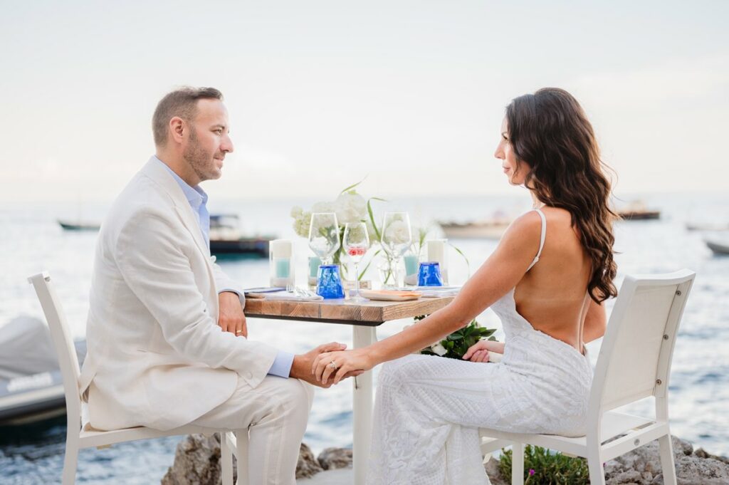 beach elopement in positano