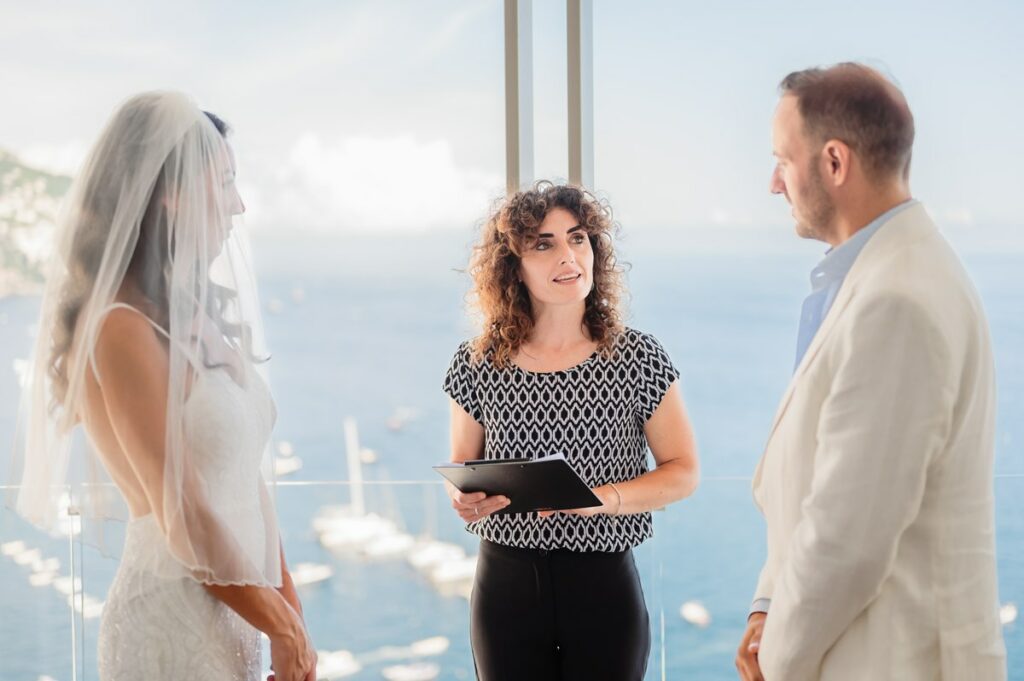 beach elopement in positano
