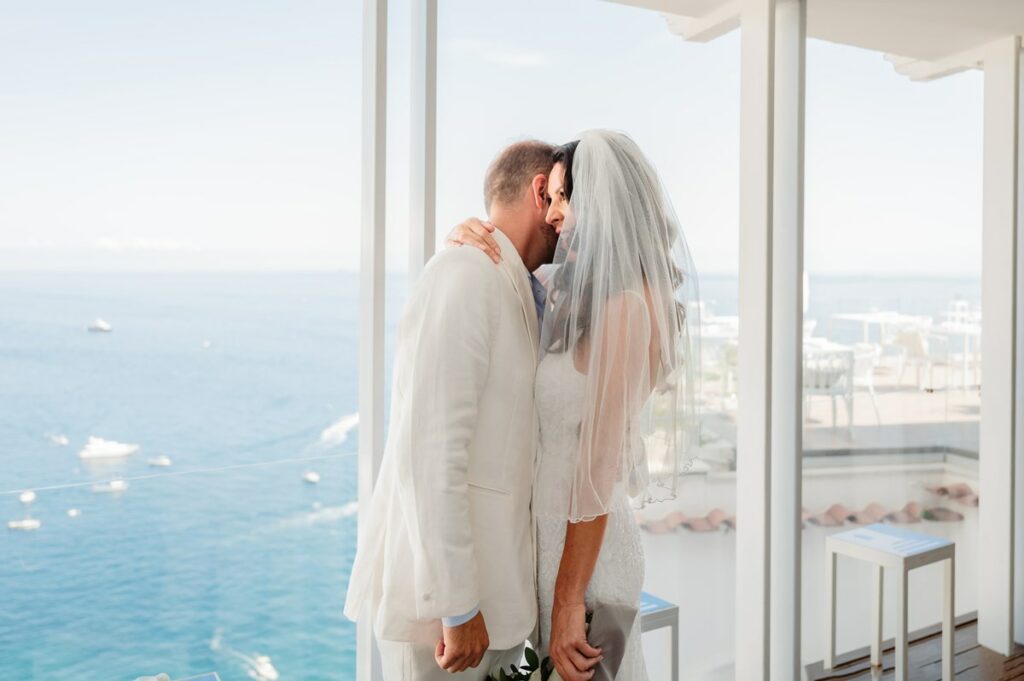 beach elopement in positano