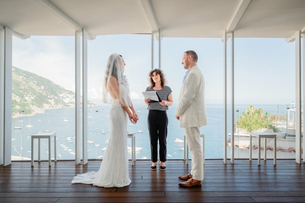 beach elopement in positano