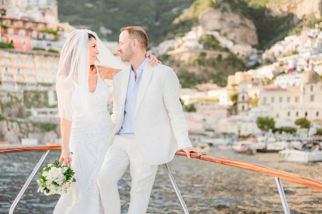 beach elopement in positano