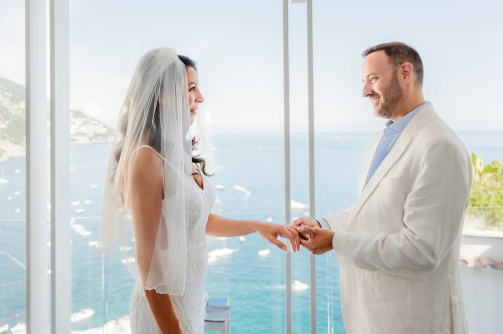 beach elopement in positano
