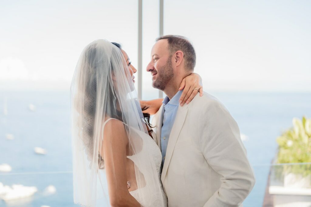 beach elopement in positano