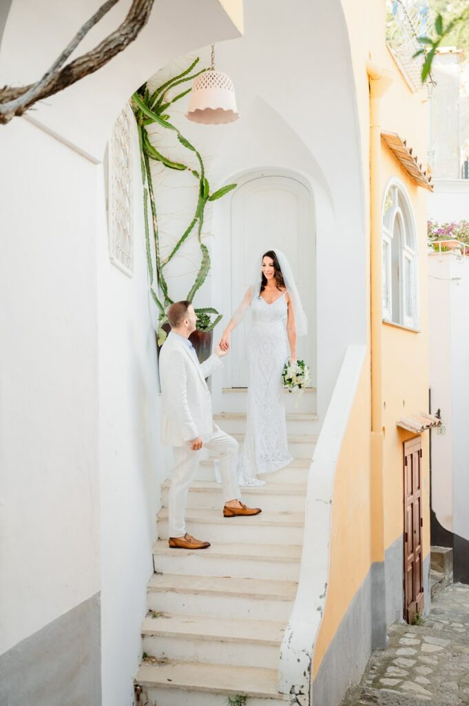 beach elopement in positano