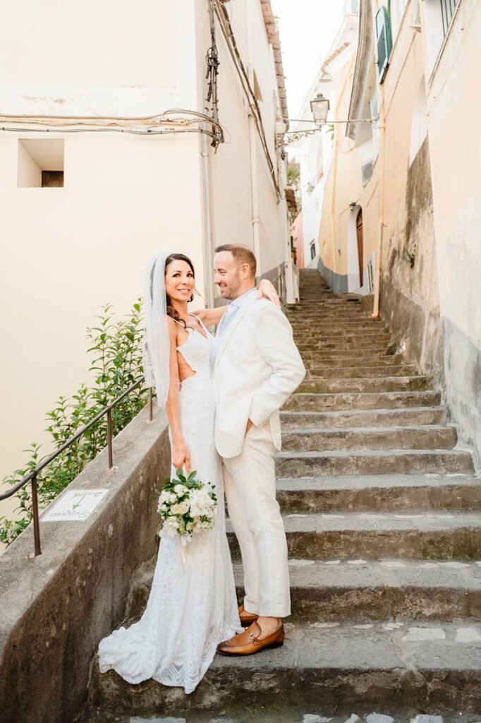 beach elopement in positano