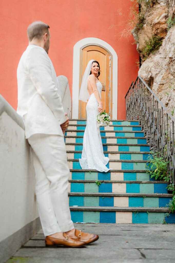 beach elopement in positano