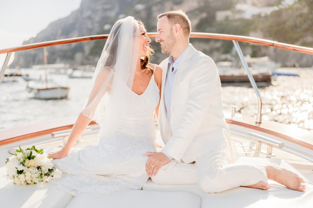 beach elopement in positano