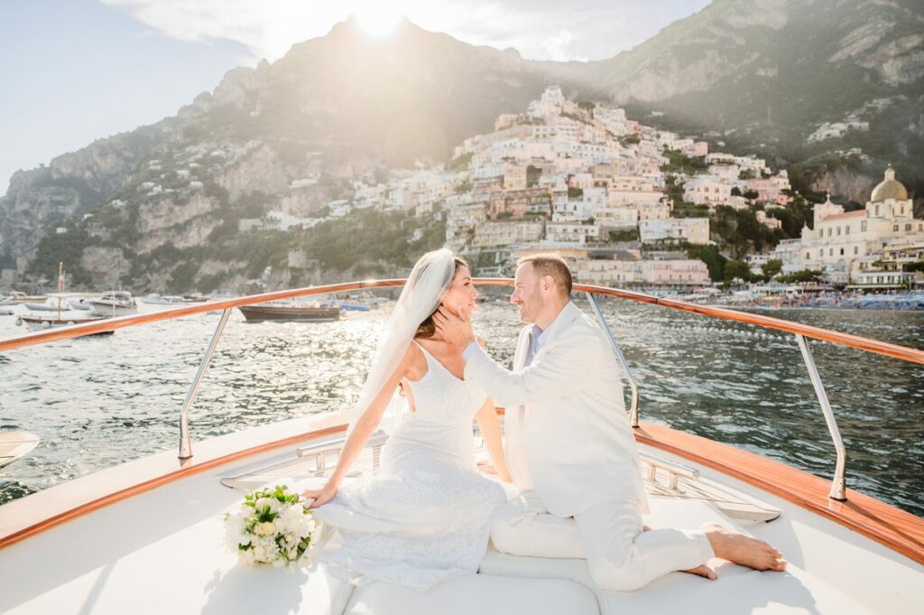 beach elopement in positano