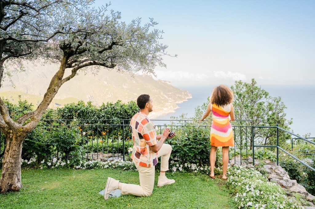 luxury wedding proposal in Ravello