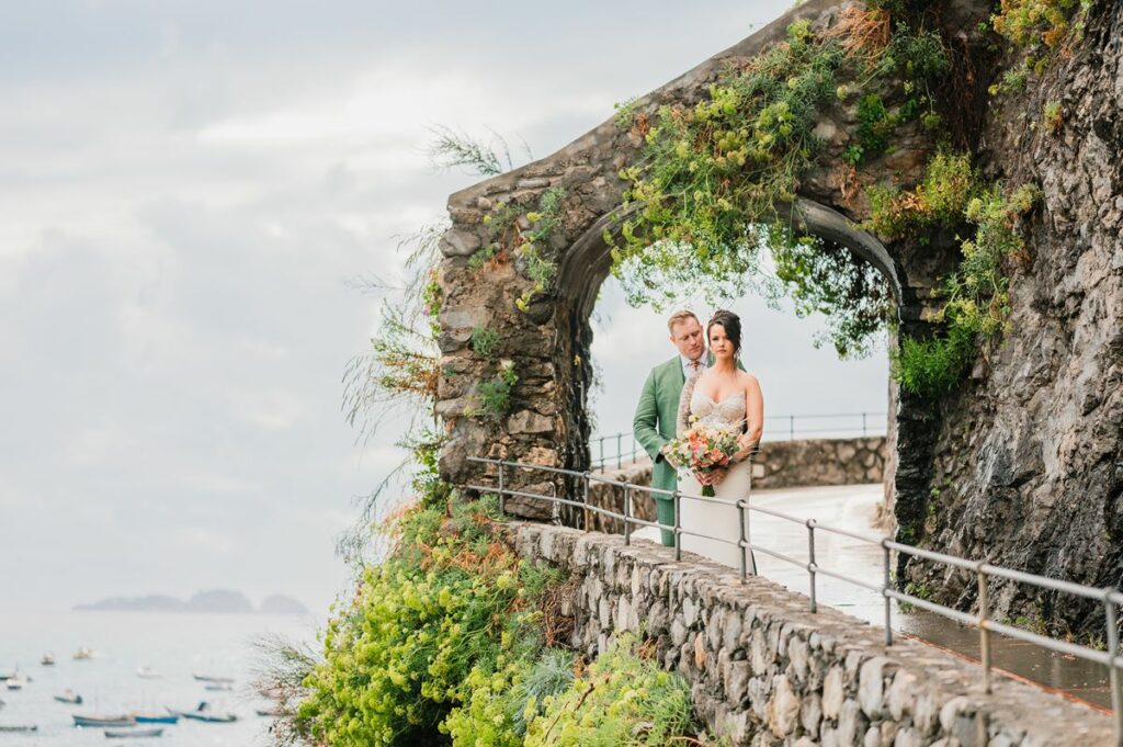 Rainy day Elopement Positano