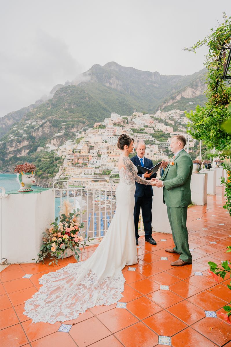 Rainy day Elopement Positano